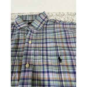 Ralph Lauren Men's Multicolor‎ Long Sleeve Green Button Down Shirt Size Large